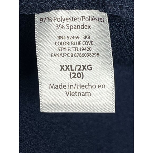 Time and Tru Plus 2X Blue Cardigan Open Front Long Sleeve Women’s 20 - Picture 5 of 13